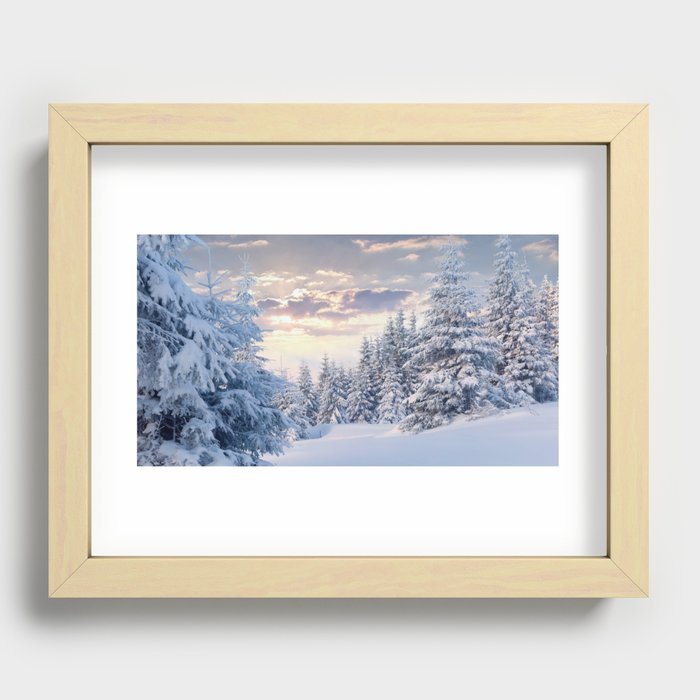 Snow Paradise Recessed Framed Print