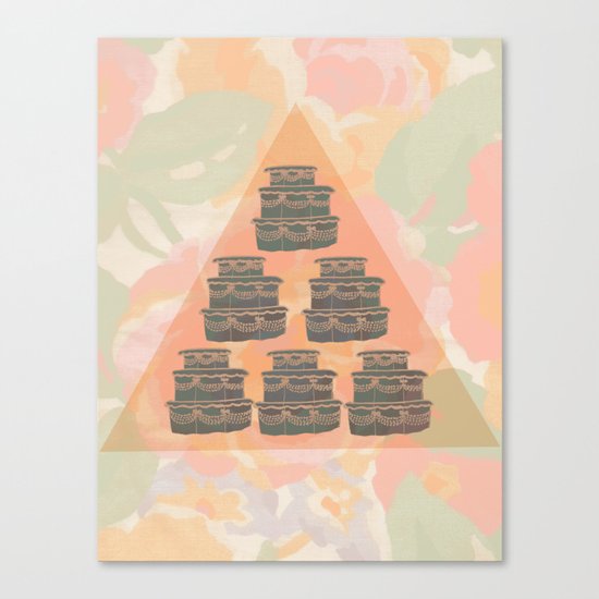 Cake and Flowers Canvas Print