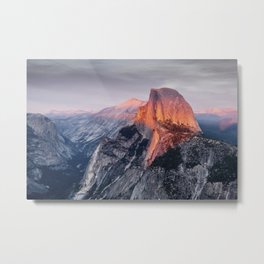 Sunset in Yosemite National Park, North America from Glacier Point  view Metal Print