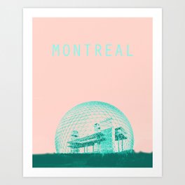 Montreal Biosphere Pastel Art Print