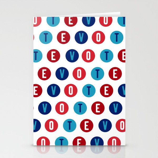 Vote 2020 pattern - red white and blue voter design Stationery Cards