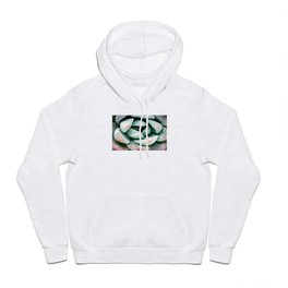 Succulent Avant-Garde in Pastel Green With Pink Splashes Hoody