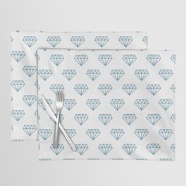 Blue Hipster Diamond Pattern Placemat