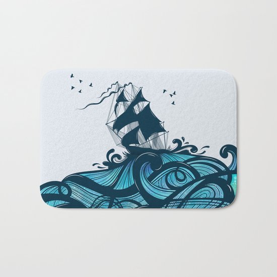 Upon The Sea Bath Mat