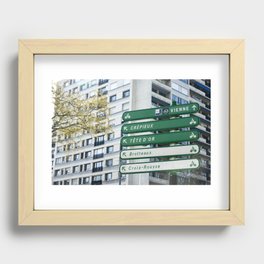 Bicycle love | Cycling paths for bike lovers in Lyon | Viarhona sign, Rhone Cycle Route Recessed Framed Print