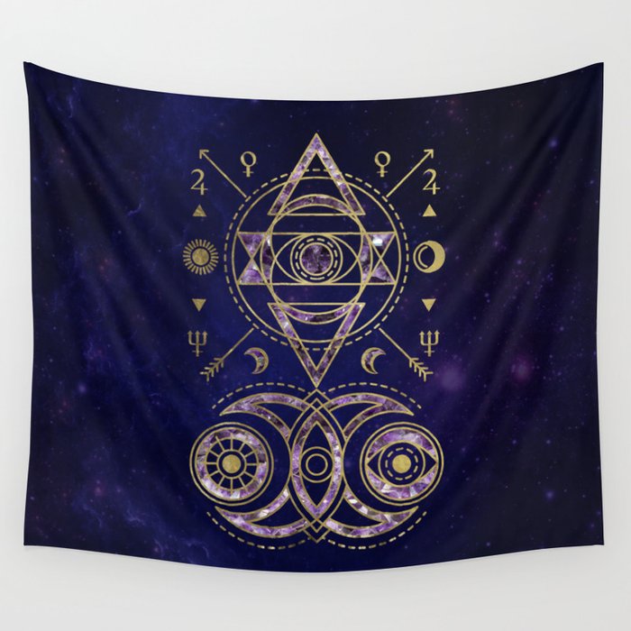 Alchemy Sacred Geometry Ornament Wall Tapestry