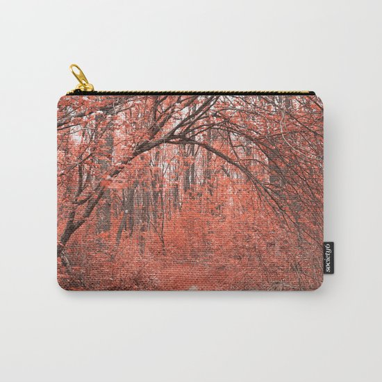 Forest Arch Trail - Salmon Pink Carry-All Pouch