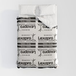 Lexapro Love - Black and White Duvet Cover