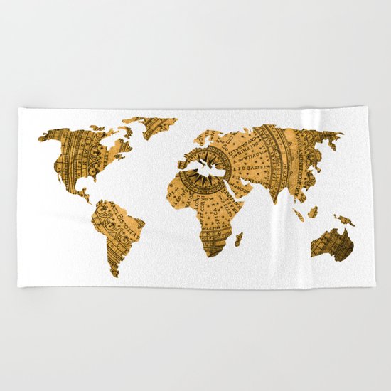 Antique Star Map IV Beach Towel