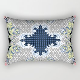 Elegant Baroque Geometric Print Rectangular Pillow