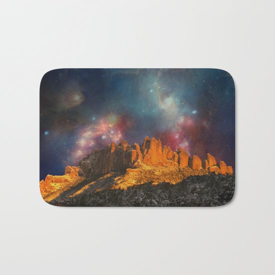 Sacred Mountains 2 (galaxy sky) Bath Mat