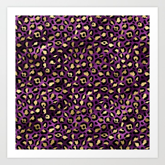 Purple / Lavender Leopard Print // Leopard Prints On Me Art Print