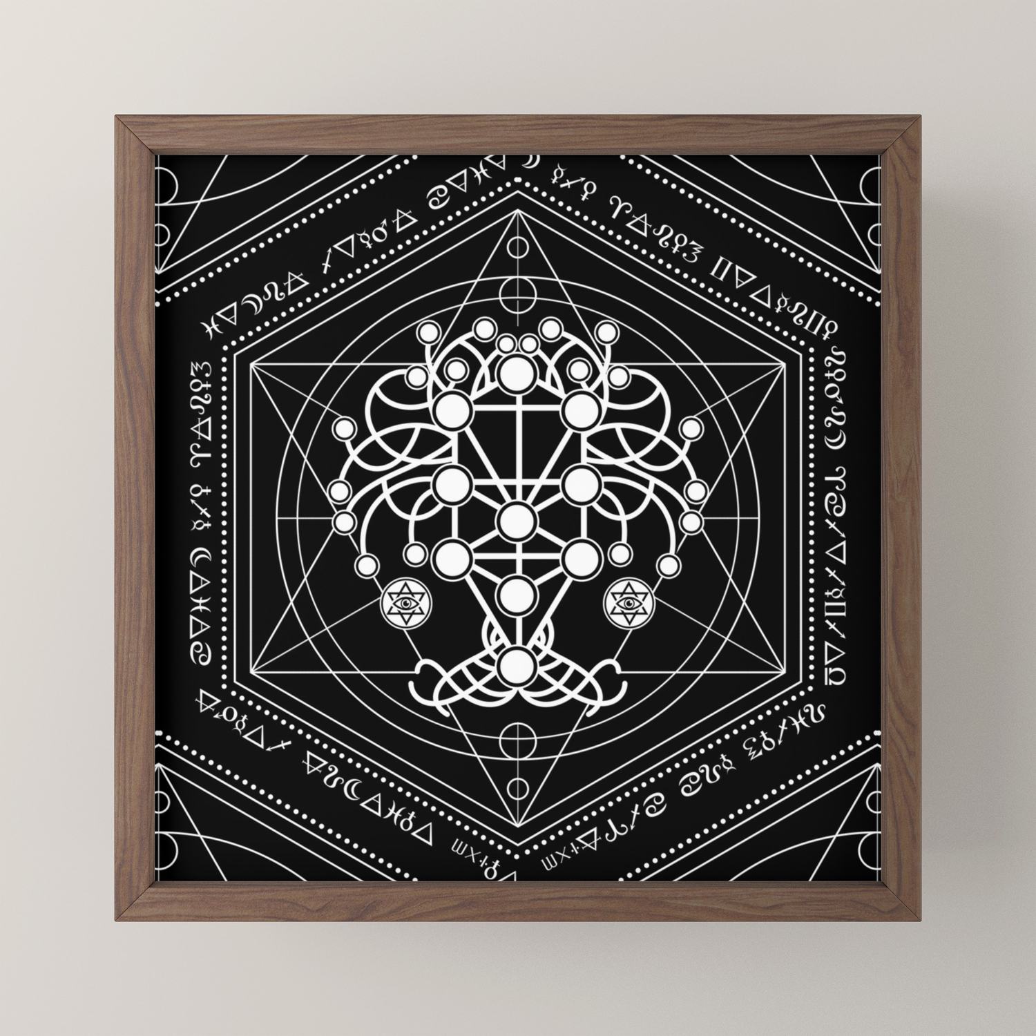 Kabbalah The Tree Of Life Sacred Geometry Ornament Framed Mini Art
