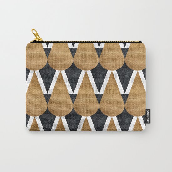 RainDrops Black & Gold Carry-All Pouch