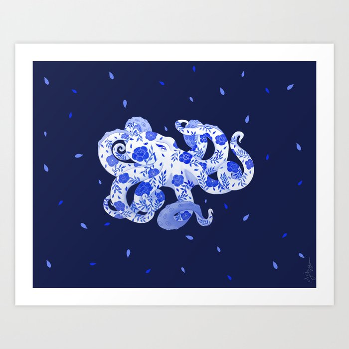 Porcelain Octopus Art Print
