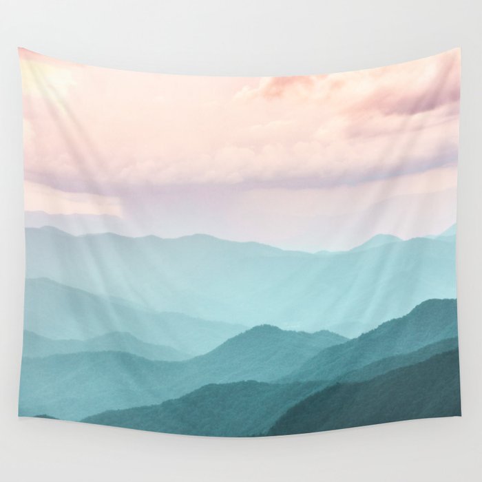 Smoky Mountain National Park Sunset Layers II - Nature Photography Wall Tapestry
