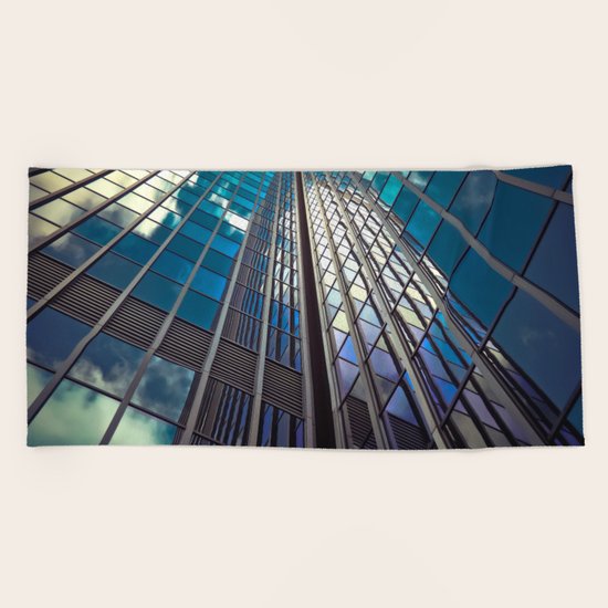 Glass Tower Beach Towel