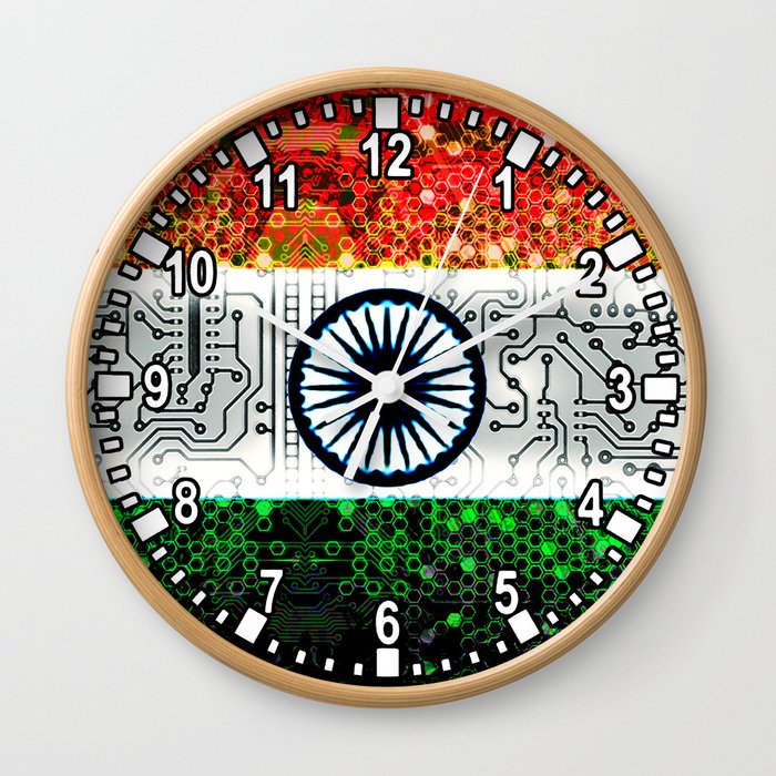 circuit board india (flag) Wall Clock