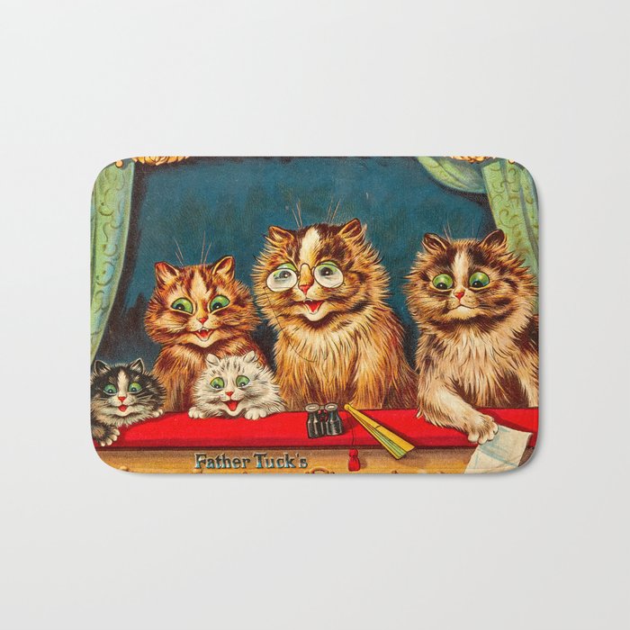  Days in Catland with Louis Wain, Father Tuck's Panorama by Louis Wain Bath Mat