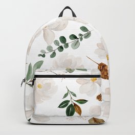 Magnolia Watercolor Floral Backpack