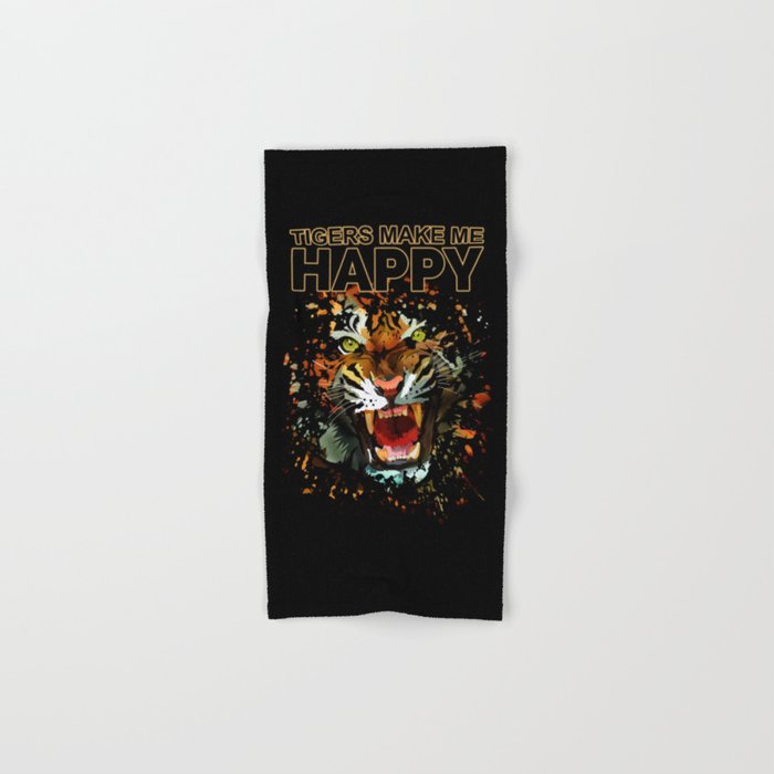 Tigers Make Me Happy Hand & Bath Towel