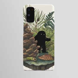 Tiny Sasquatch Android Case | Watercolor, Environmental, Pinecone, Painting, Nature, Illustration, Cryptozoology, Bigfoot, Monster, Moss 