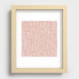 faces (pink) Recessed Framed Print