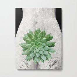 A Succulent Woman Metal Print | Garden, Cactus, Digital, Collage, Roman, Girl, Nature, Succulent, Green, Neoclassical 