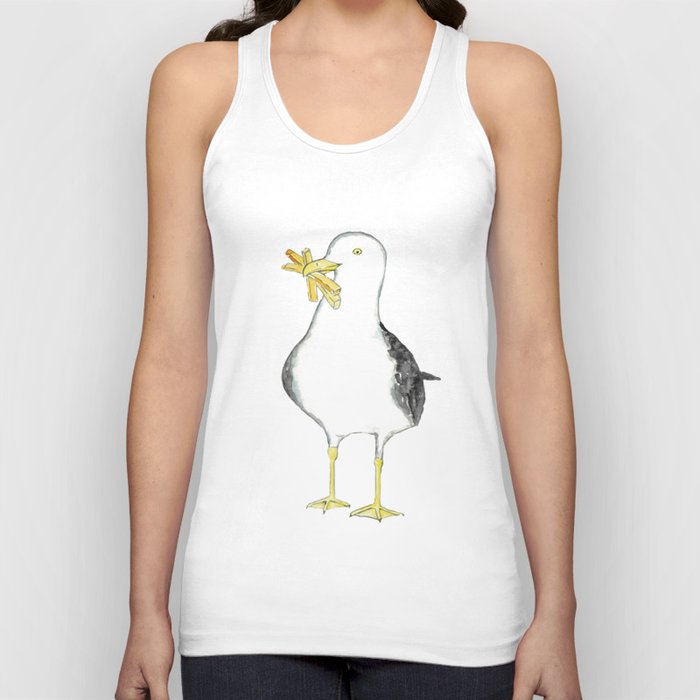 Seagull french fries watercolor Tank Top