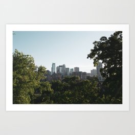Minneapolis Skyline Through Trees Art Print