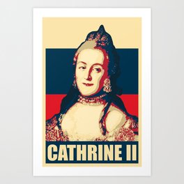 CATHRINE II Russia Art Print | President, Retro, Queen, Tsar, History, Politics, Empire, King, Ii, Politician 