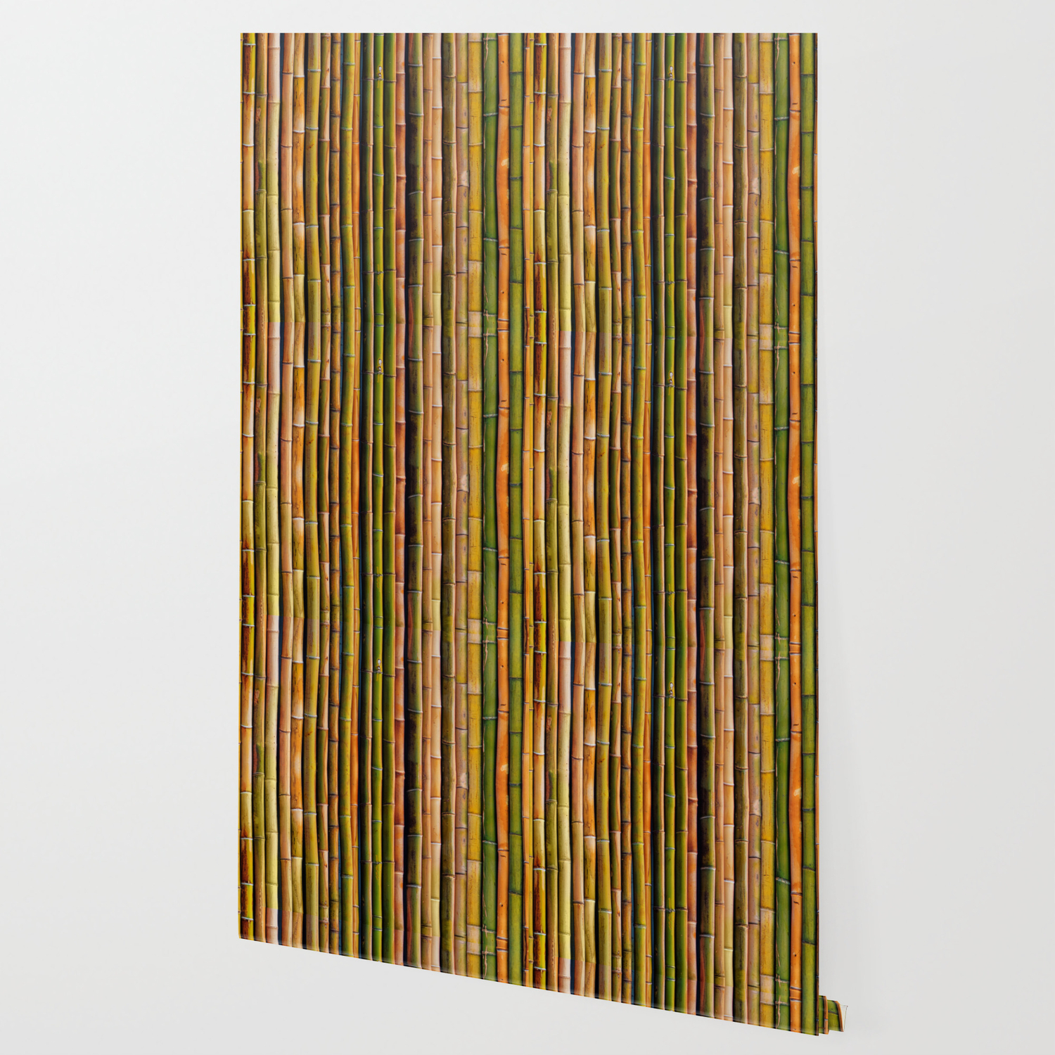 Bamboo Fence Texture Wallpaper By Jirkasvetlik Society6