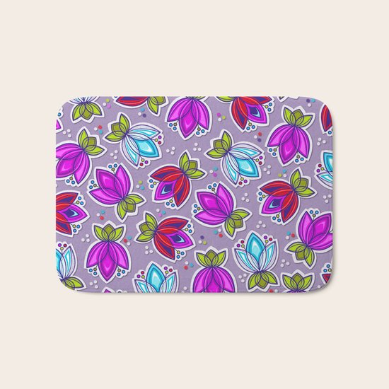 Pop Off Floral Bath Mat