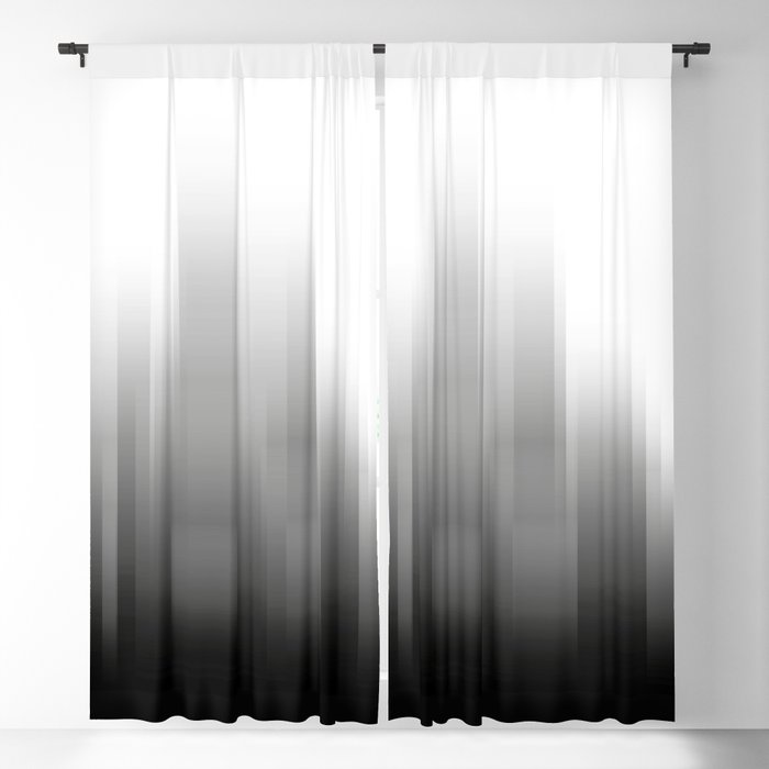 abstract city skyline - Black and white illustration Blackout Curtain