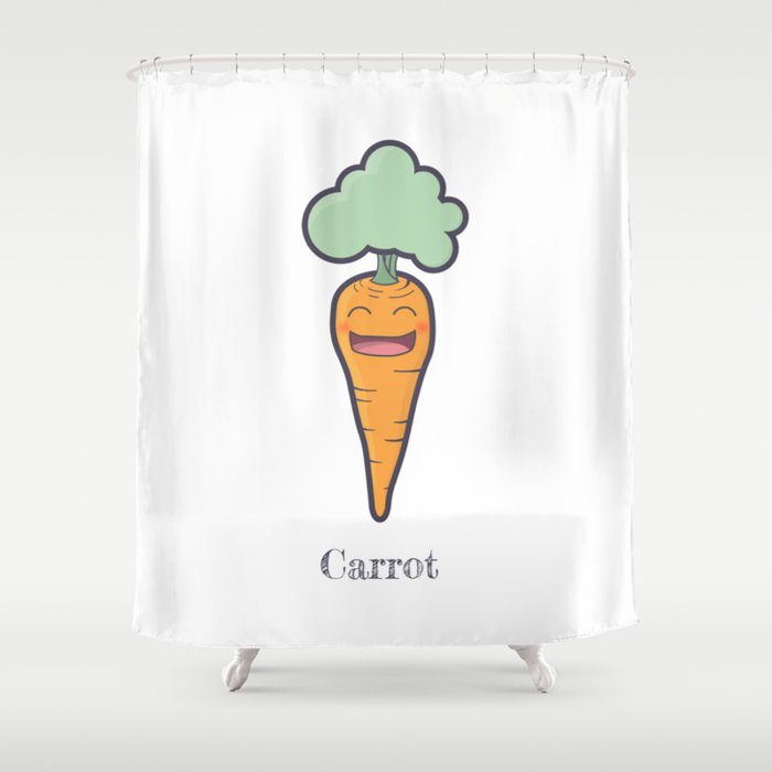 Happy Carrot Shower Curtain