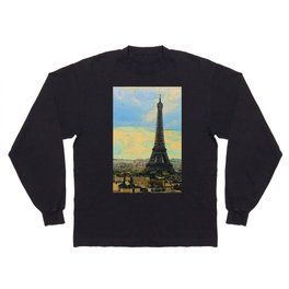 Watercolor Dream of Paris Long Sleeve T-shirt