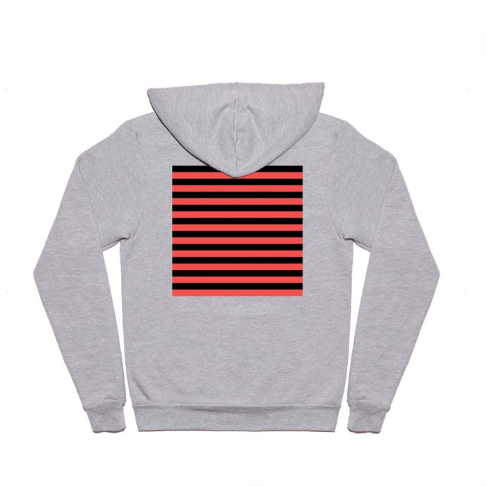 Stripes (Black & Red Pattern) Hoody