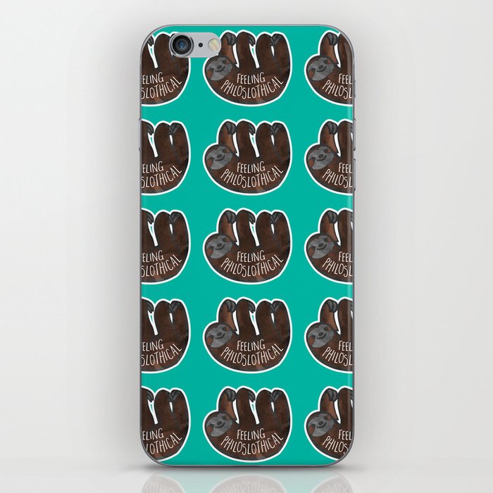 PhiloSLOTHical - cute sloth pun iPhone Skin