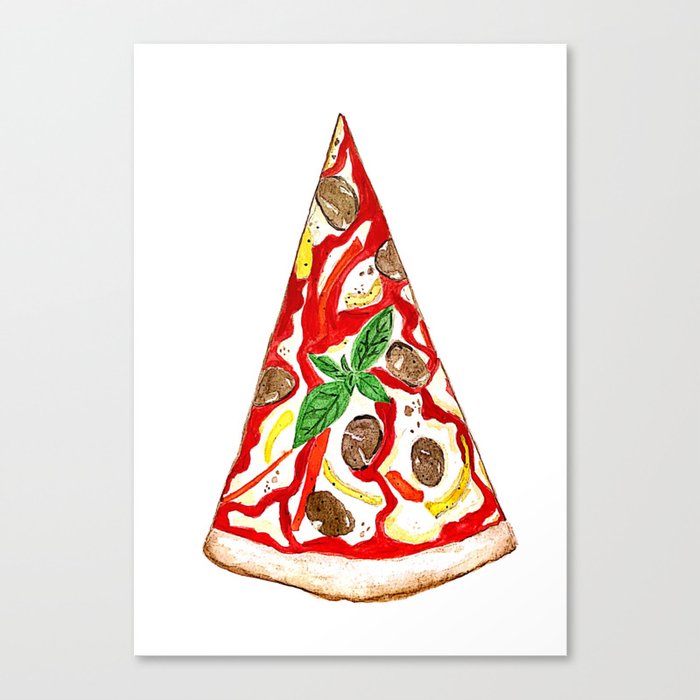 I DID IT ALL FOR THE PIZZA Canvas Print