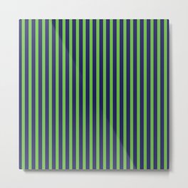 Navy and green stripes Metal Print