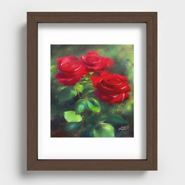 Garden Red Roses Recessed Framed Print