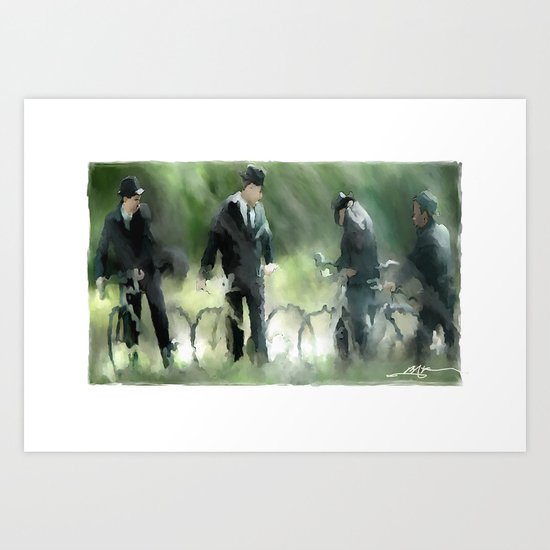 Wheel Trouble Art Print