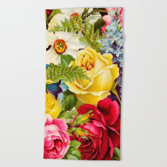 flowers profusion Beach Towel