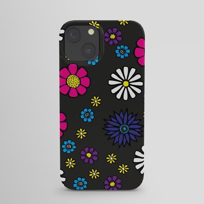 Summery seamless flowers iPhone Case
