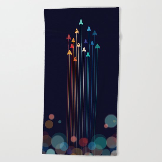 Rocket Race! Beach Towel