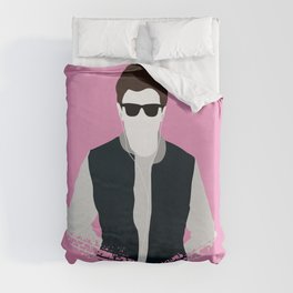 Was He Slow? Duvet Cover | Graphicdesign, Vector, Anselelgort, Film, Minimal, Babydriver, Digital, Movie, Edgarwright, Fanart 
