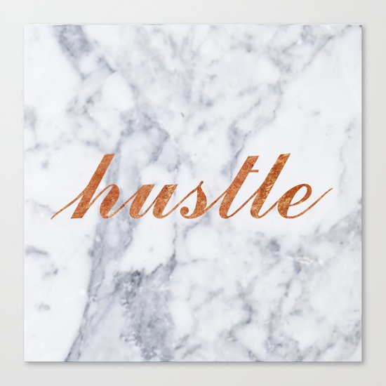 Hustle Marble Brass Copper Bronze Canvas Print
