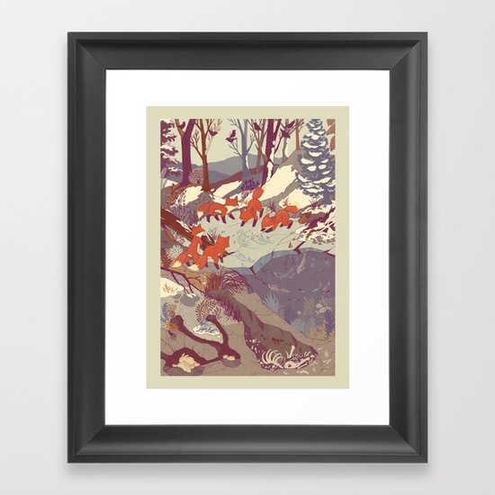 Fisher Fox Framed Art Print