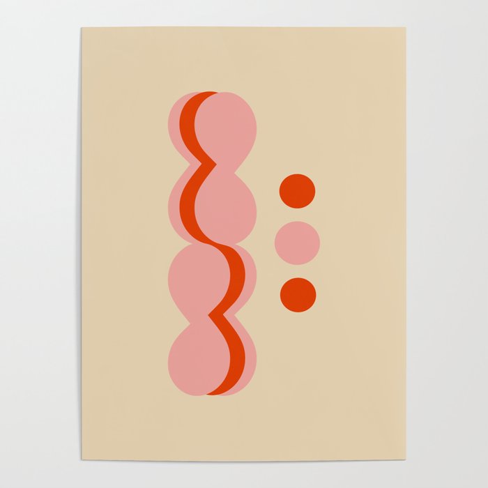 Uende Love - Geometric and bold retro shapes Poster