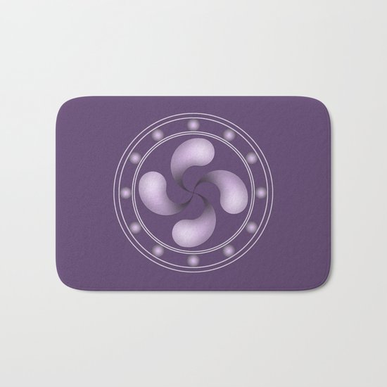 LAUBURU IN PURPLE (abstract geometric symbol) Bath Mat